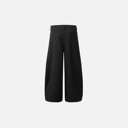 Solid Color Wide Leg Machete Pants