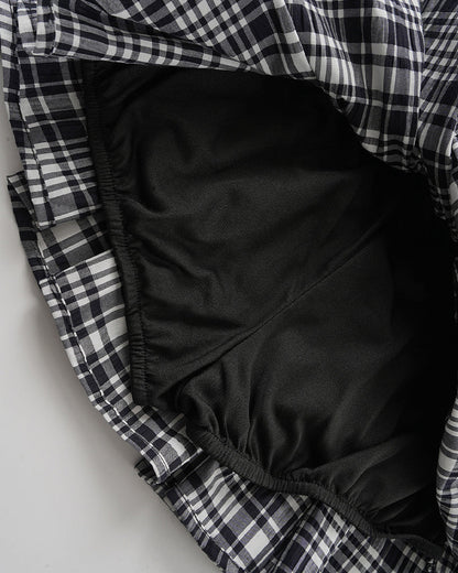 Tiered Plaid Skort