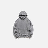 Front view of the gray Shadow Vibe Hoodie in a gray background