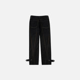 Multi-pocket Retro Ankle Zipper Denim Pants