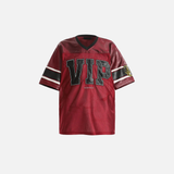 Mesh Embroidered Patchwork Jersey Polyester T-Shirt