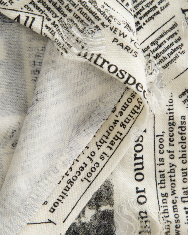 Vintage Newspaper Print Tee