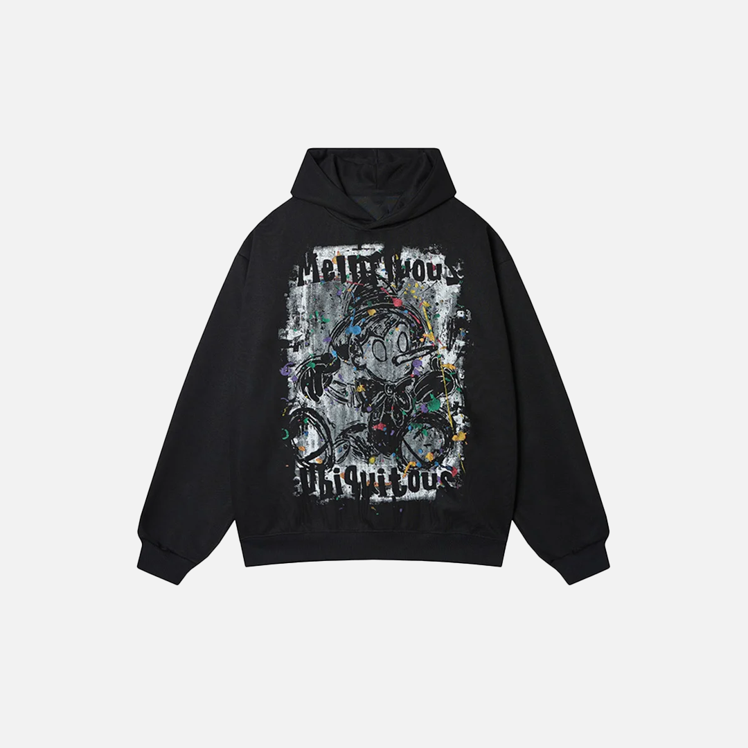 Stylish Graffiti Graphic Hip Hop Hoodie