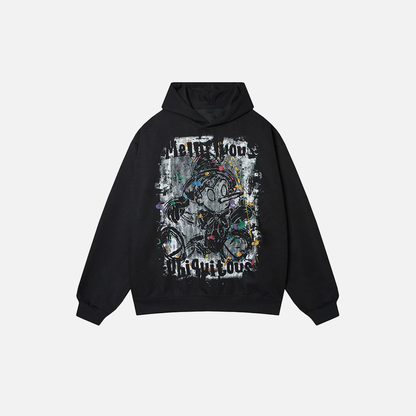 Stylish Graffiti Graphic Hip Hop Hoodie