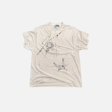 Retro Soft Distressed Graphic Cotton T-Shirt