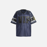 Mesh Embroidered Patchwork Jersey Polyester T-Shirt
