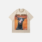 Graphic Doberman Dog Printed Oversized T-Shirt