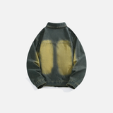 Elevated Distressed American Style Tie Dye Denim Jacket