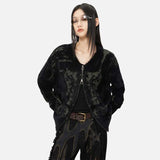 Y2K Casual Layers Black Knitted Sweater