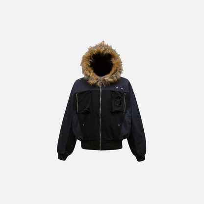 Winter Thick Fox Fur Collar Parkas Windbreaker Jacket