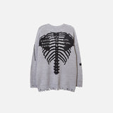 Skulled Heart Sweater