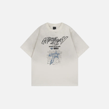 Fashionable Grunge Star Oversized Graphic Print T-Shirt