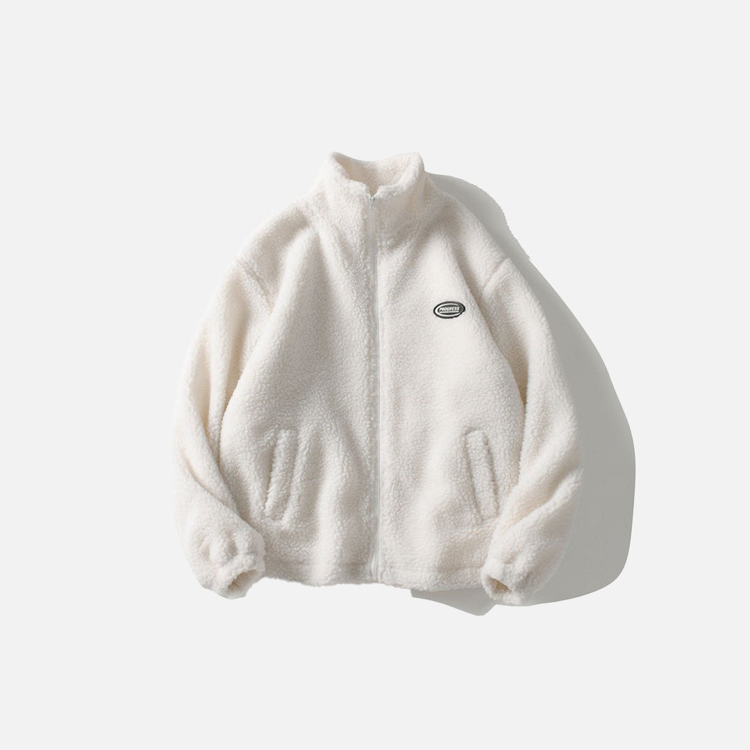Solid Color Fuzzy Jacket