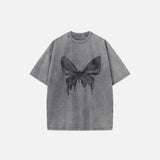 Vintage Short-Sleeved Retro Butterfly T-shirt