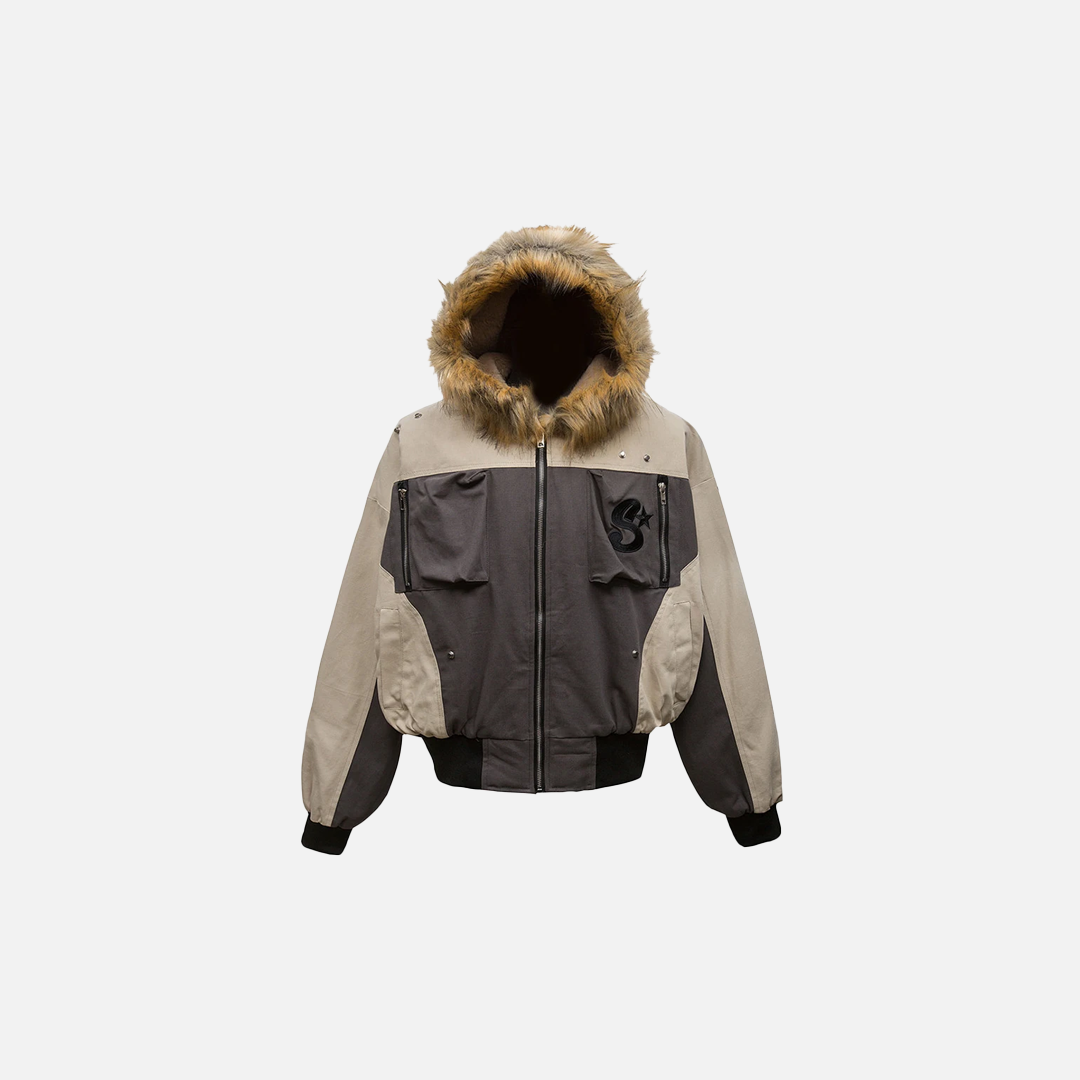 Winter Thick Fox Fur Collar Parkas Windbreaker Jacket