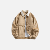 Thick Warm Winter Contrast Collar Utility Jacket