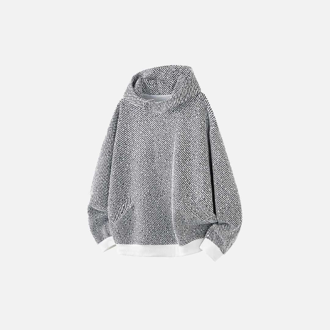 Y2K Lazy Style Striped Oversized Knit Hoodie