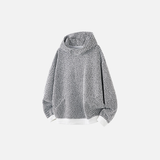 Y2K Lazy Style Striped Oversized Knit Hoodie