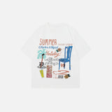 Abstract Printed Short Sleeve T-Shirt