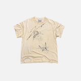 Retro Soft Distressed Graphic Cotton T-Shirt