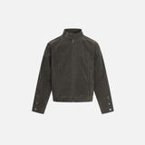 Classic Loose Fit Aviator Collar Button-Up Jacket