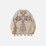 Y2K Distressed Oversized Knit Jumper Sweater
