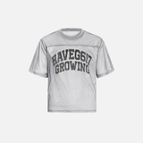 Translucent Mesh Printed Casual Sports T-Shirt