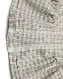 Plaid Peplum Short Sleeve Shirt