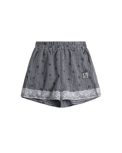 Bow Detail Gingham Shorts