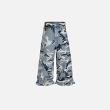 Stylish Camouflage Baggy Wide Leg Jeans