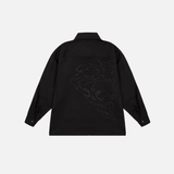 Oversized Gothic Graphic Long Sleeve Shirt
