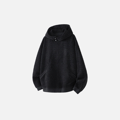 Y2K Lazy Style Striped Oversized Knit Hoodie