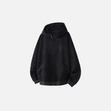 Y2K Lazy Style Striped Oversized Knit Hoodie