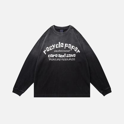 Stylish English Printed Long Sleeve T-Shirt