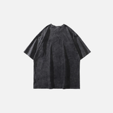Warm Skeleton Print Washed Oversized Gothic T-Shirt