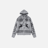 Classic Flattering Oversized Knit Hooded Sweatshirt