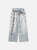 Chic American Style Hot Girl Digital Jeans
