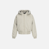 American Solid Color Cashmere Fur Hooded Jacket