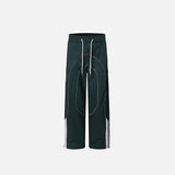 Elastic Waist Baggy Striped Joggers