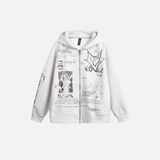 Bold Graffiti Oversized Hoodies & Shirt