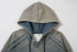 The Omniscient Blue Zipper Hoodie