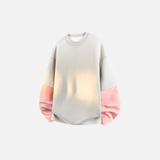 Cozy Oversized Fake Two Piece Crewneck Sweatshirt