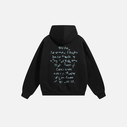 Retro Aesthetic Back Graphic Print Hoodie