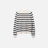 Vintage Retro Striped O-Neck Collar Knitted Sweater