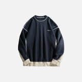 Insulated Loose Casual Letter Splice Sweatshirt