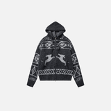 Classic Flattering Oversized Knit Hooded Sweatshirt