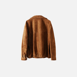 Luxurious Real Leather Suede Oversized Jacket