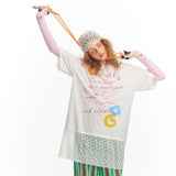 Handwritten American Letters Casual Short T-Shirt