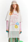 Handwritten American Letters Casual Short T-Shirt