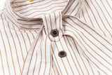 Cool Cartoon Kitten Stripe Short-Sleeve Shirt